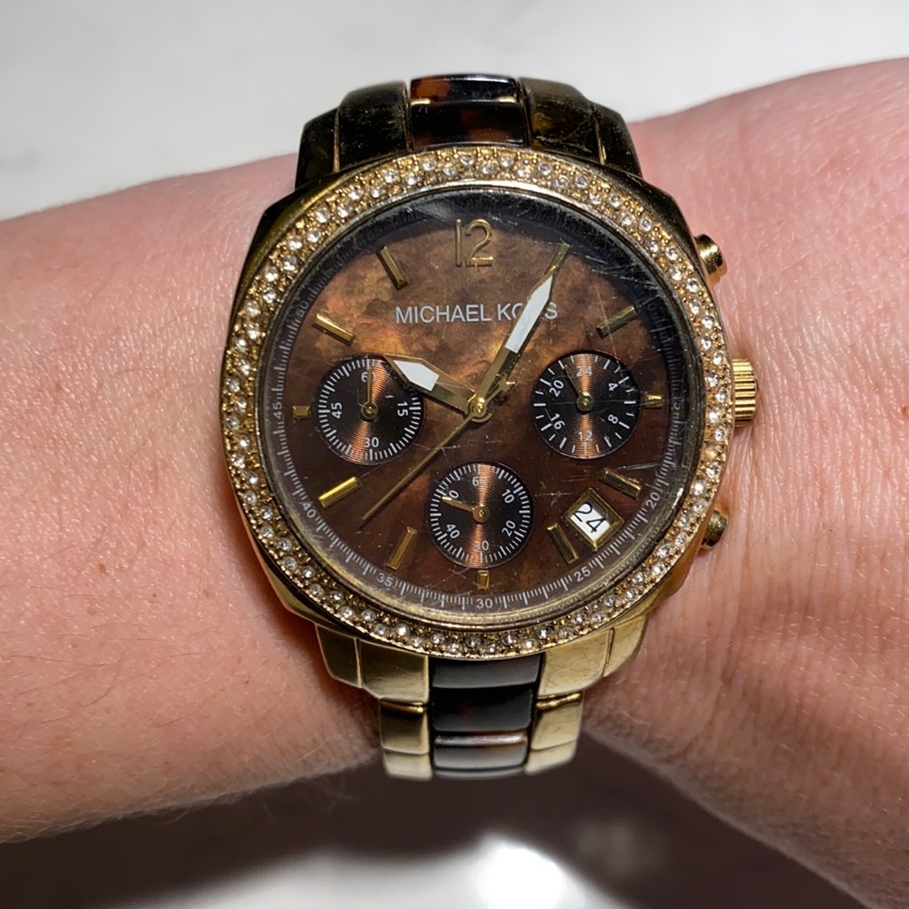 Michael Kors gold and brown watch